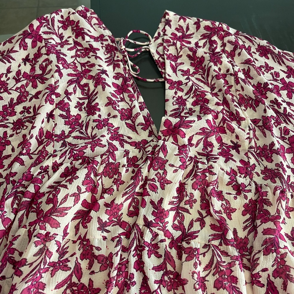 Free people floral babydoll dress, size medium